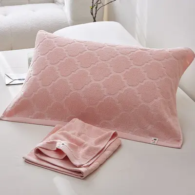 Cotton pillowcase pair, anti-oil, non-slip, all-season - 10