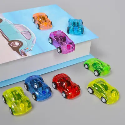 Transparent Pull-Back Sedan Toy Car, for Children