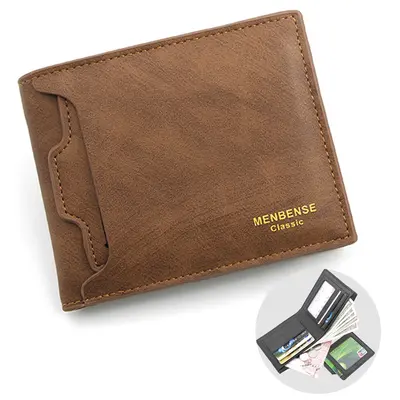 Short Men's Wallet with Multiple Card Slots - 10