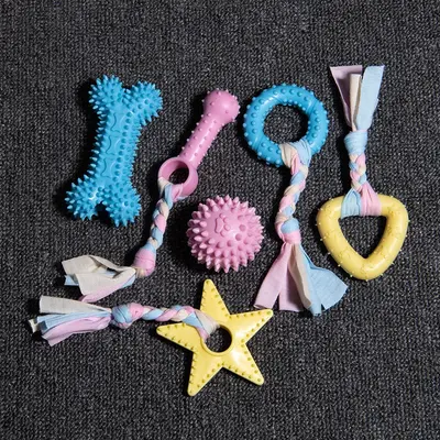 TPR Chew-Resistant Dog Toy, Cartoon Teething Toy - 4
