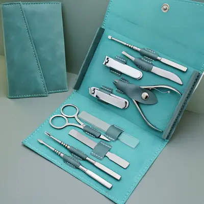 11-teiliges Nagel- und Fußpflege-Set aus Edelstahl - 9