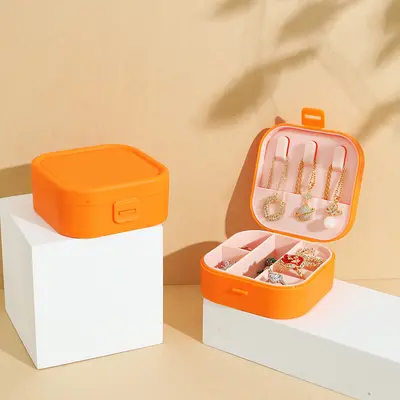 Mirrored jewelry storage box, travel portable gift box, earrings, ring packaging, multifunctional jewelry box - 11