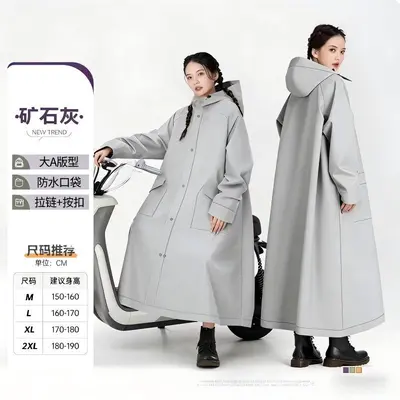 New Adult Raincoat Long Full-Body Heavy Rain Protection Men's Delivery Rider Electric Vehicle Single Person Women's Rain Cape - 9