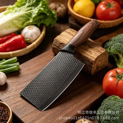 Paslanmaz çelik 6 parçalı mutfak bıçak seti ergonomik saplarla - 4