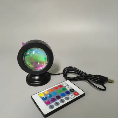 Fotoğrafçılık için sınır ötesi RGB mini gün batımı lambası, canlı yayın için ortam ışığı, fotoğrafçılık için arka plan duvarı, ins gün batımı projeksiyonlu yaratıcı masa lambası