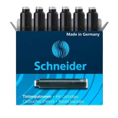 Schneider Füllfederhalter-Tintenpatronen, europäischer Standard, Schwarz/Blau/Blauschwarz