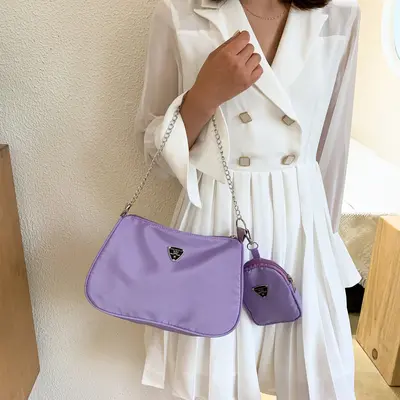 Women's Underarm Bag, Solid Color, Minimalist Small Crossbody Bag - 3