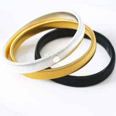 Men's Metal Spring Bracelet, Elastic Arm Ring, Arm Band