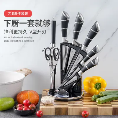 Stainless steel chef knife set, 6-piece - 2