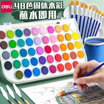 Deli Solid Watercolor Paint Set, 36 and 48 Colors, Professional and Beginner - 2