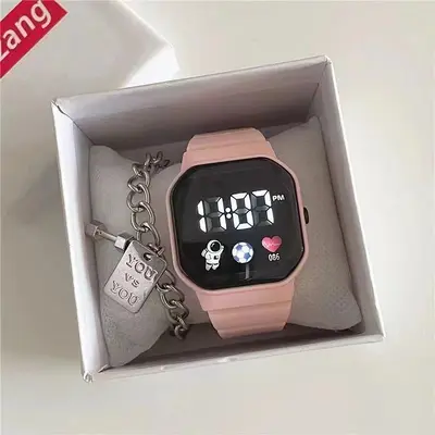 Technologie-inspirierte Uhr für Frauen, hochwertige Studentenparty-Modedesign Nische Einhorn-Astronaut elektronische Uhr. - 12