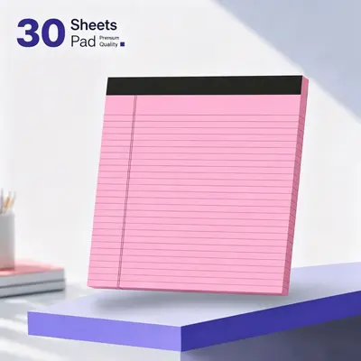 A4 6-Color Tear-Off Ruled Notepad, Portable Planning Notebook - 3