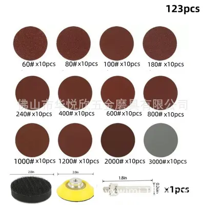 2 inç Zımpara Disk Pad Seti 100 Adet 80-3000 Kum - 10