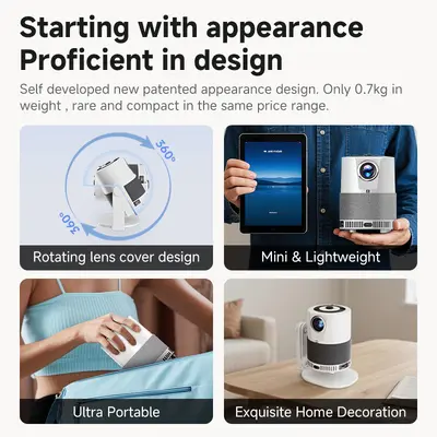 Taşınabilir projektör, sınır ötesi olarak çok satan mini Android projektör, doğrudan kaynak fabrikasından, yalnızca dış ticaret için.