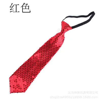 Korean-Style Sequin Tie for Hip-Hop Magic Performances - 10