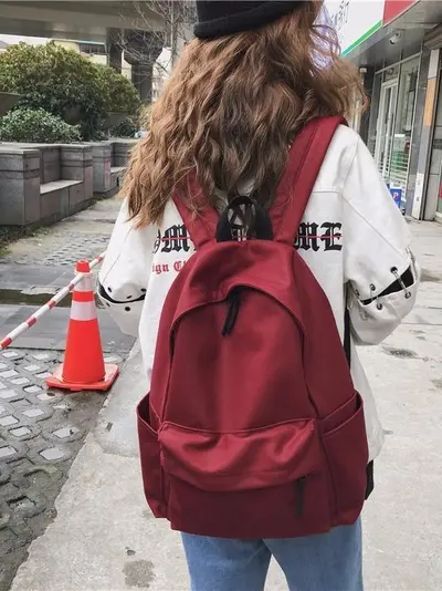 Yeni Model Kız Çantası Tatlı İlkokul Öğrencisi Ortaokul Lise Kız Okul Tarzı Çift Omuz Çantası Trendy Büyük Kapasiteli Çıkış Sırt Çantası - 3