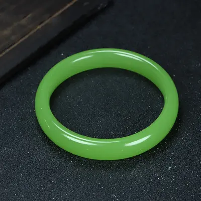 Imitation jade bracelet 13mm green Hetian style