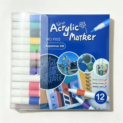 PVC acrylic marker set, water-washable, for children - 7