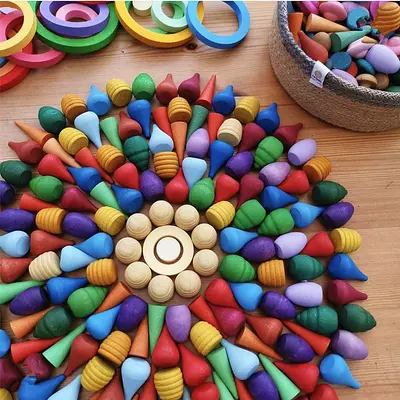 Waldorf Holzbausteine, DIY-Spielzeug