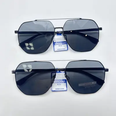 Herrensonnenbrillen, Nylon polarisiert, UV-Schutz, Edelstahlrahmen, Sehstärkenlenses