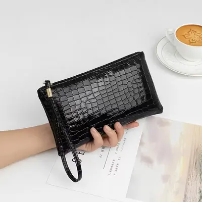 2026 Crocodile Pattern Women's Clutch and Wallet, Large Capacity