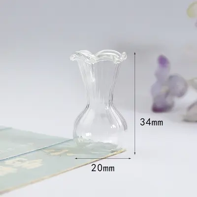Mini Handmade Glass Vase for Eternal Flowers Desk Decor - 7