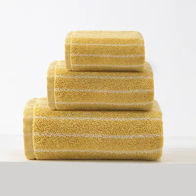 Cotton towel set three-piece bath Morandi colors - 7