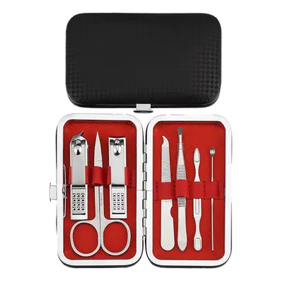 7-Piece Manicure Pedicure Set with Nail Scissors - 8