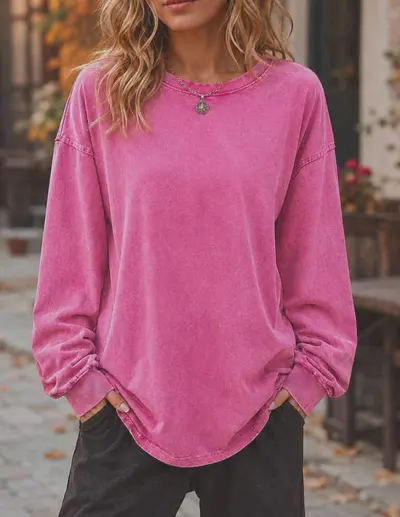 Langarm-Unterhemd aus Baumwolle mit Bündchen, unisex, Retro-Stil, 2026 - 9
