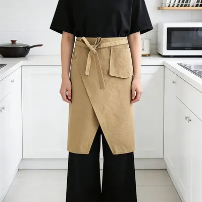 Waterproof Split-Hem Kitchen Apron with Logo, for Restaurants and Cafés - 11