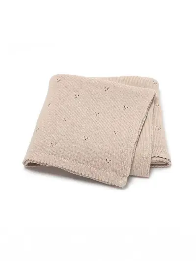 Babydecke aus 100% Baumwolle, gestrickt, atmungsaktiv, Kinderwagen-Windschutz