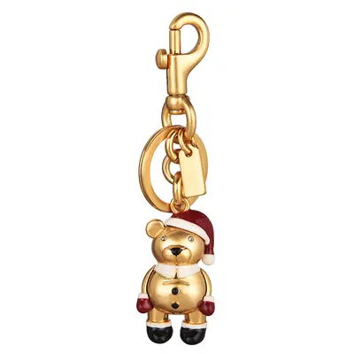 3D Christmas Bear Keychain, Bag Charm