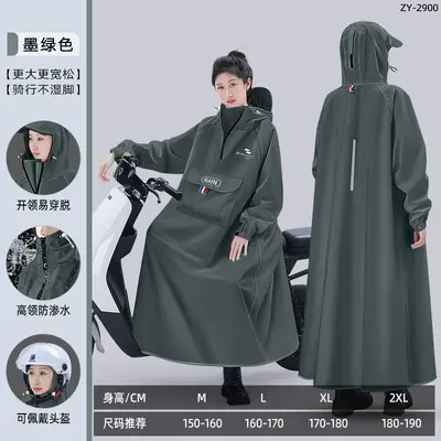 正雨雨衣女全身防暴男骑行一体式牛津布电动车雨披连体单人长款水 - 10