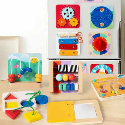 Montessori Magnetic Busy Board Accessories, Pegboard Baby Learning Toy - 2