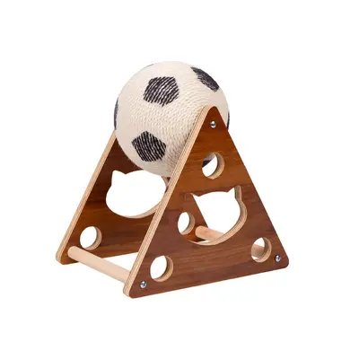 Rotating Cat Scratching Ball with Hand-Crank Generator, Large Vertical Sisal Scratching Po - 5
