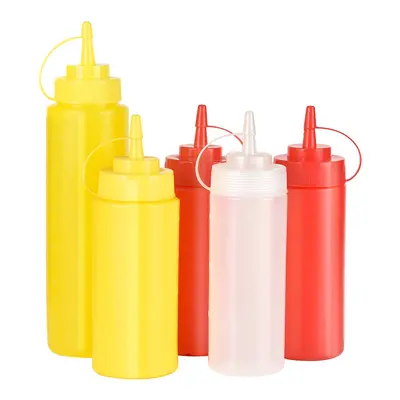 Pointed-Spout Plastic Squeeze Sauce Bottle, Three Colors, Model 8124 - 6
