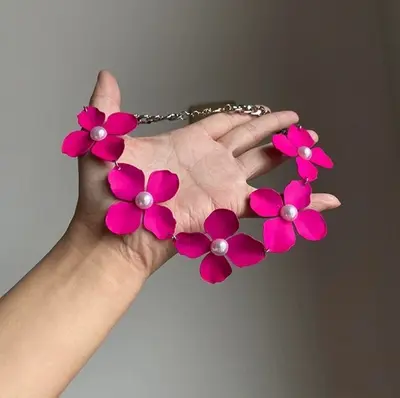 Kelebek kolye choker, vintage, saçaklı boyun zinciri - 13