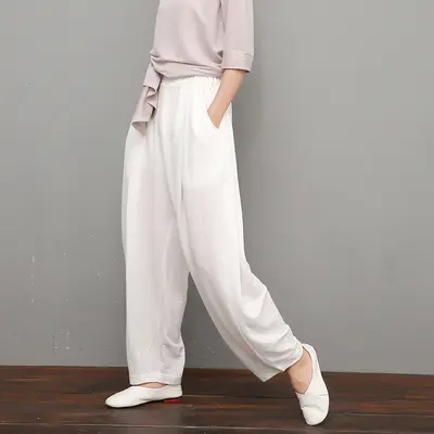 Lockere Leinen-Laternenhose für Meditation und Yoga - 7