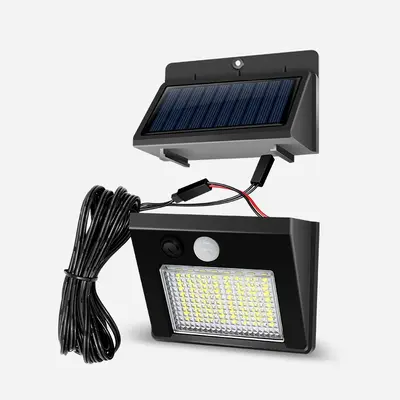Güneş enerjili LED duvar lambası, bahçe için, insan sensörlü, karanlıkta otomatik yanar