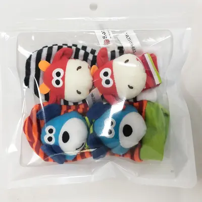 Sozzy Newborn Baby Wrist Rattle and Sock Set, 0+ Years, Early Education Toy - 13