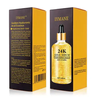 24K Altın Hiyalüronik Asit Serumu, Nemlendirici Niasinamid Konsantre Serum