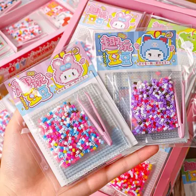 Piksel tarzı bead puzzle asılabilir süs, çocuklar için el yapımı DIY oyuncak - 5