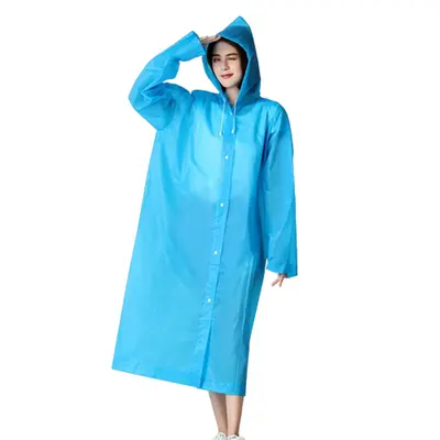 Einweg-Regenmantel für Erwachsene, einteiliger Poncho aus EVA18