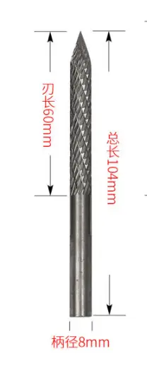 Tungsten Steel Mushroom Head Drill Bit for Pneumatic Tire Repair - 10