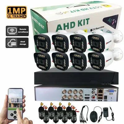 8-Kanal-AHD-Analogsystem für Außenbereiche, Farbige Nachtsicht - 9