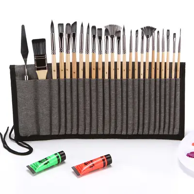 24-piece brush set for canvas, oil and watercolor - 8