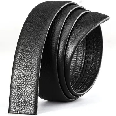 Men's Belt with Crocodile Pattern, Genuine Leather, Automatic Buckle - 10