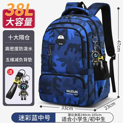 Middle School Backpack, Large Capacity, Spine Support - 10