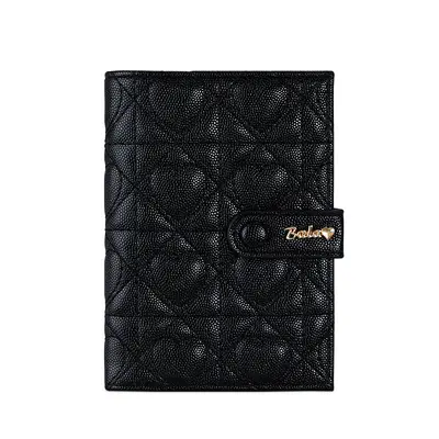 Heart Quilted Passport Holder with Chain Card Case for Women - 12