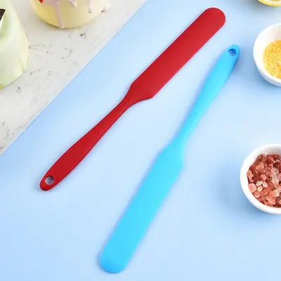 Üreticinin hazır stok toptan silikon tek parça uzun spatula kek tereyağı karıştırma spatulası pişirme aleti silikon spatula